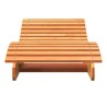 Chaise longue cire marron 205x60x31,5 cm bois massif de pin 