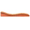 Chaise longue cire marron 205x60x31,5 cm bois massif de pin 