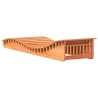 Chaise longue cire marron 205x60x31,5 cm bois massif de pin 