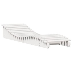 Chaise longue blanc 205x60x31,5 cm bois massif de pin 