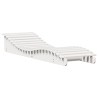 Chaise longue blanc 205x60x31,5 cm bois massif de pin 