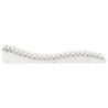 Chaise longue blanc 205x60x31,5 cm bois massif de pin 
