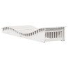 Chaise longue blanc 205x60x31,5 cm bois massif de pin 