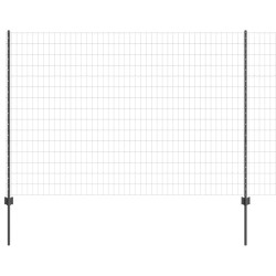 Euro Fence avec 10 U Posts Gris 1,5x10 m Acier 