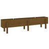 Lit surélevé de jardin marron miel 160x30x38 bois de pin massif 