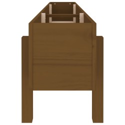 Lit surélevé de jardin marron miel 160x30x38 bois de pin massif 