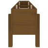 Lit surélevé de jardin marron miel 160x30x38 bois de pin massif 
