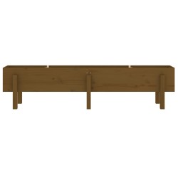 Lit surélevé de jardin marron miel 160x30x38 bois de pin massif 