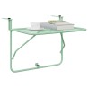 Table suspendue de balcon - Vert menthe, 60x40 cm, acier 