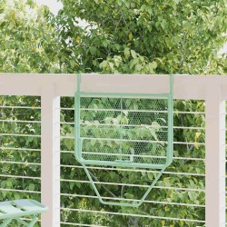 Table suspendue de balcon - Vert menthe, 60x40 cm, acier 