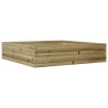 Jardinière 100x100x23 cm bois de pin imprégné 