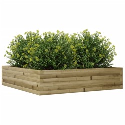 Jardinière 100x100x23 cm bois de pin imprégné 