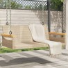 Balancelle beige 109x62x40 cm résine tressée 