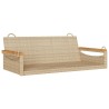 Balancelle beige 109x62x40 cm résine tressée 