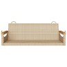 Balancelle beige 109x62x40 cm résine tressée 