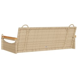 Balancelle beige 109x62x40 cm résine tressée 
