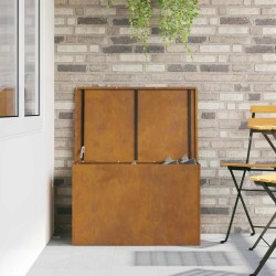 Boîte de Rangement Extérieure Marron 80 x 50.5 x 50 cm 