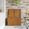Boîte de Rangement Extérieure Marron 80 x 50.5 x 50 cm 