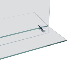 Miroir mural avec étagère 30x50 cm Verre trempé 