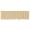 Coussin de chaise longue beige mélangé 200x50x4 cm tissu 