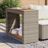 Table d'appoint de jardin dessus en bois gris 100x40x75 cm 