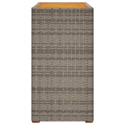 Table d'appoint de jardin dessus en bois gris 100x40x75 cm 