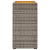 Table d'appoint de jardin dessus en bois gris 100x40x75 cm 