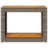 Table d'appoint de jardin dessus en bois gris 100x40x75 cm 
