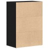 Cabinet à chaussures Noir Chêne 60x35x84 cm en bois d'ingénierie 