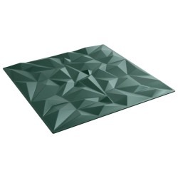 Panneaux muraux 12 pcs vert 50x50 cm XPS 3 m² améthyste 