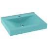 Lavabo avec trou de robinet Vert clair mat 60x46 cm Céramique 