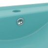 Lavabo avec trou de robinet Vert clair mat 60x46 cm Céramique 