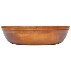 Lavabo Bois de teck massif Φ40x10 cm 