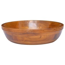 Lavabo Bois de teck massif Φ40x10 cm 