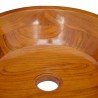 Lavabo Bois de teck massif Φ40x10 cm 