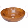 Lavabo Bois de teck massif Φ40x10 cm 