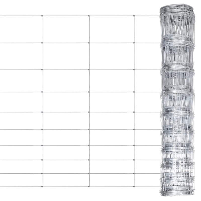 Clôture de jardin Acier galvanisé 50x1,2 m Argenté 
