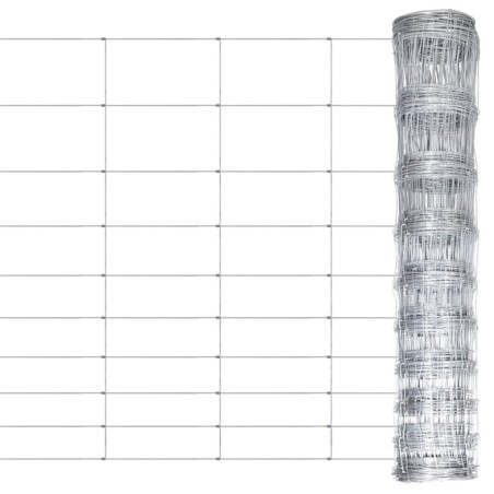 Clôture de jardin Acier galvanisé 50x1,2 m Argenté 