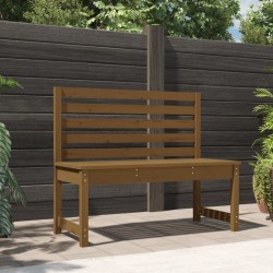 Banc de jardin marron miel 109 cm bois de pin massif 