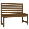 Banc de jardin marron miel 109 cm bois de pin massif 