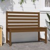 Banc de jardin marron miel 109 cm bois de pin massif 