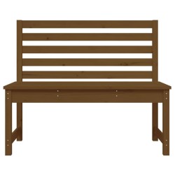 Banc de jardin marron miel 109 cm bois de pin massif 