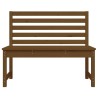 Banc de jardin marron miel 109 cm bois de pin massif 