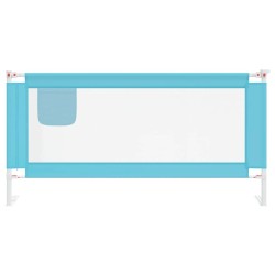 Barrière de sécurité de lit d'enfant Bleu 180x25 cm Tissu 