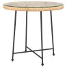 Table de salle à manger Ø80 cm Verre trempé et acier 