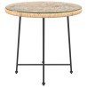 Table de salle à manger Ø80 cm Verre trempé et acier 