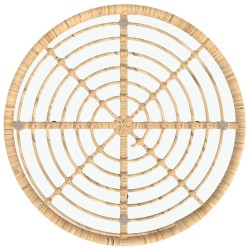 Table de salle à manger Ø80 cm Verre trempé et acier 