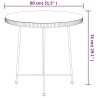 Table de salle à manger Ø80 cm Verre trempé et acier 