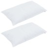 Oreillers 2 pcs Blanc 40 x 80 cm 130gsm 100% coton 