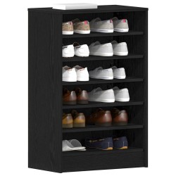 Meuble à chaussures Chêne noir 60x35x92 cm en bois d'ingénierie 